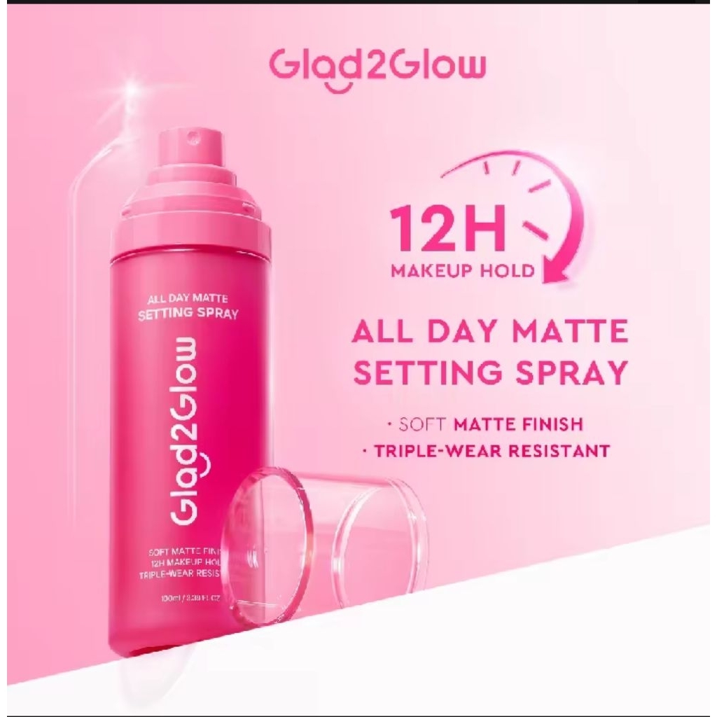 Glad2Glow All Day Matte Setting Spray 100ml