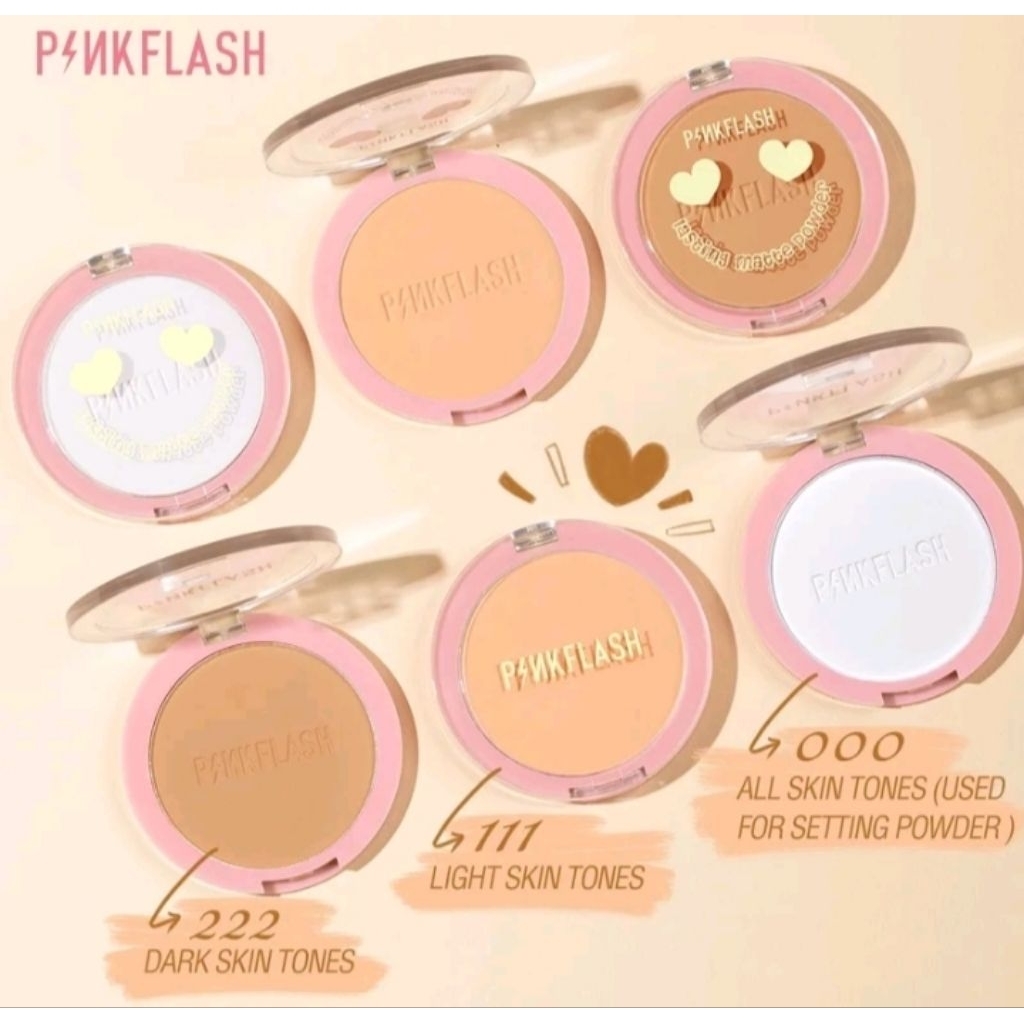 PINKFLASH  LASTING MATTE PRESSED POWDER PF FO8