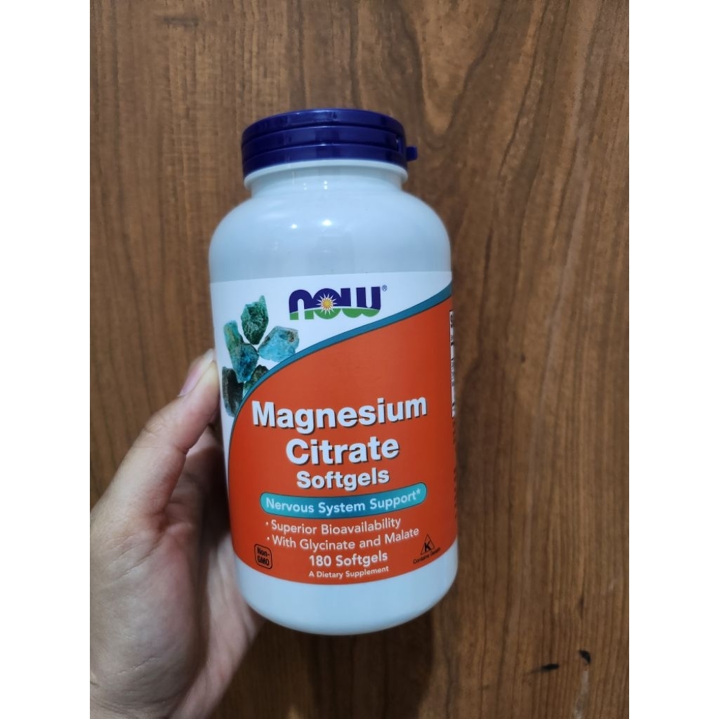 Now Magnesium Citrate 180 Softgels