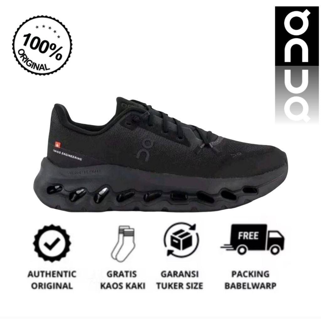 SEPATU ON CLOUDTILT BLACK ECLIPSE RUNNING UNISEX