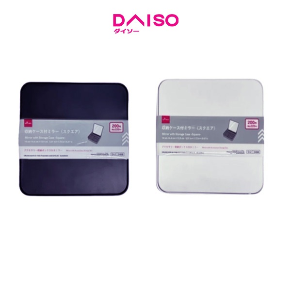 Daiso Mirror with Storage Case -Square-