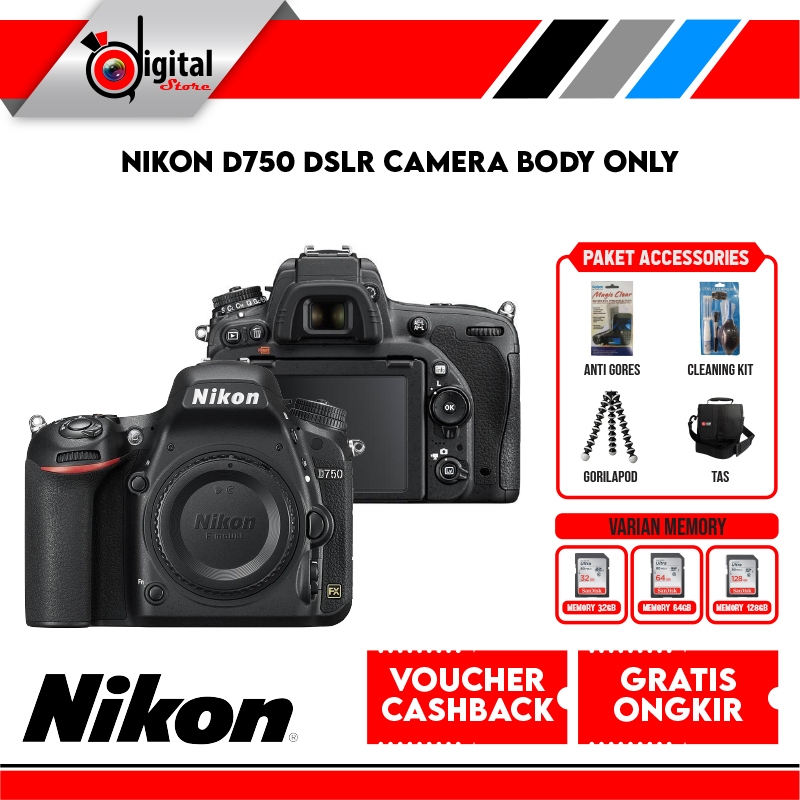 Nikon D750 DSLR Camera Body Only
