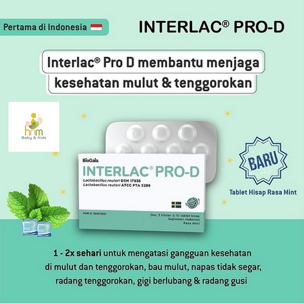 Interlac Pro D 30s kapsul Tablet Hisap
