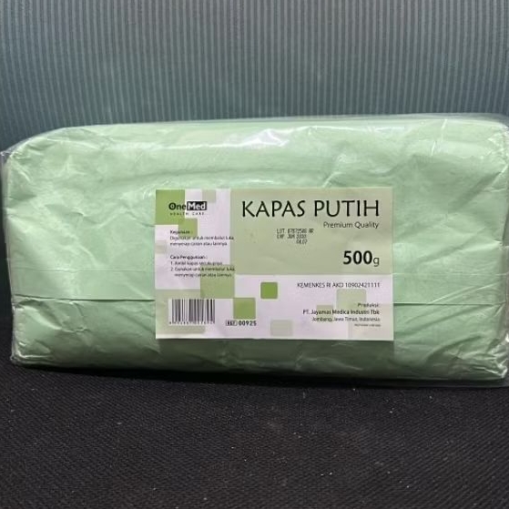 kapas putih 500gr onemed