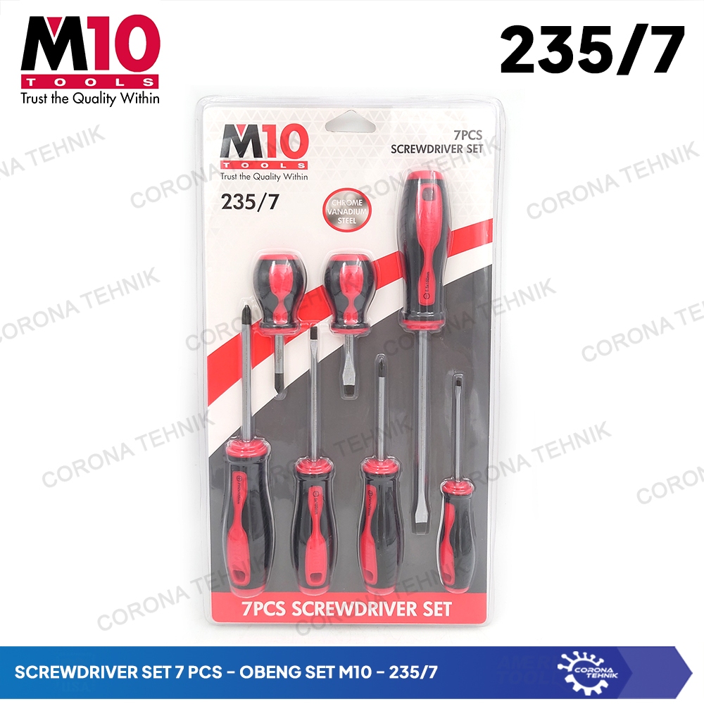 Obeng Set M10 - 235/7 - Screwdriver Set 7 Pcs