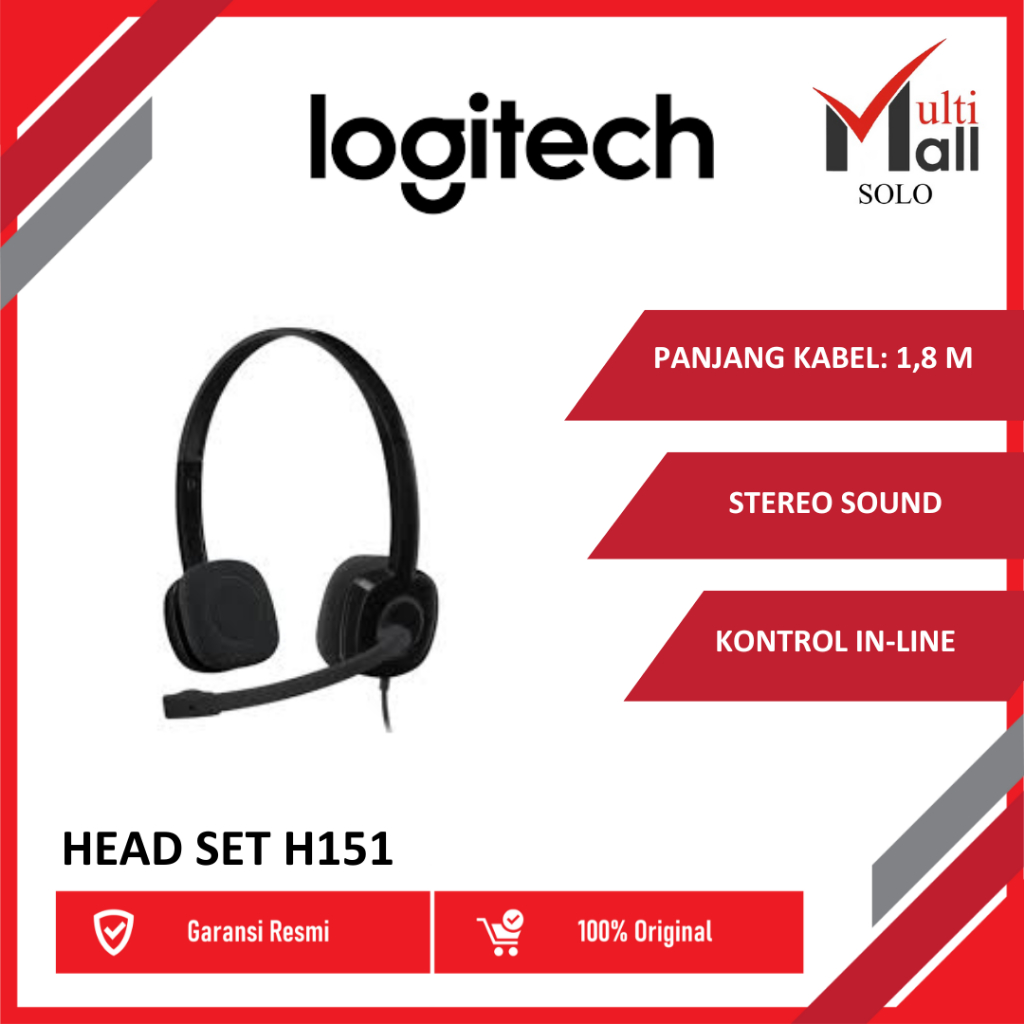 MULTIMEDIA LOGITECH HEAD SET H151
