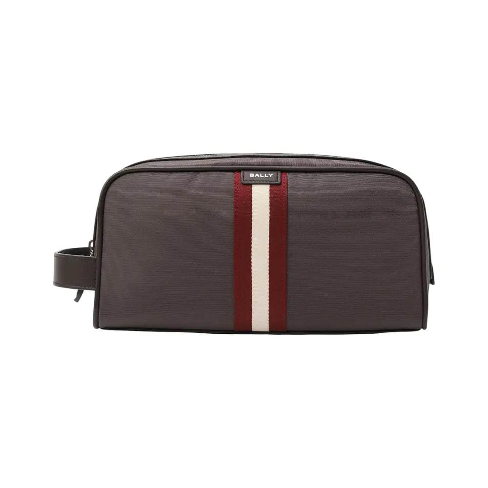 Bally Code Nylon Wash Bag Pouch