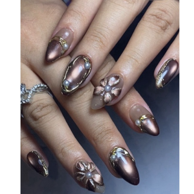 PRESS ON NAILS MAHOGANY