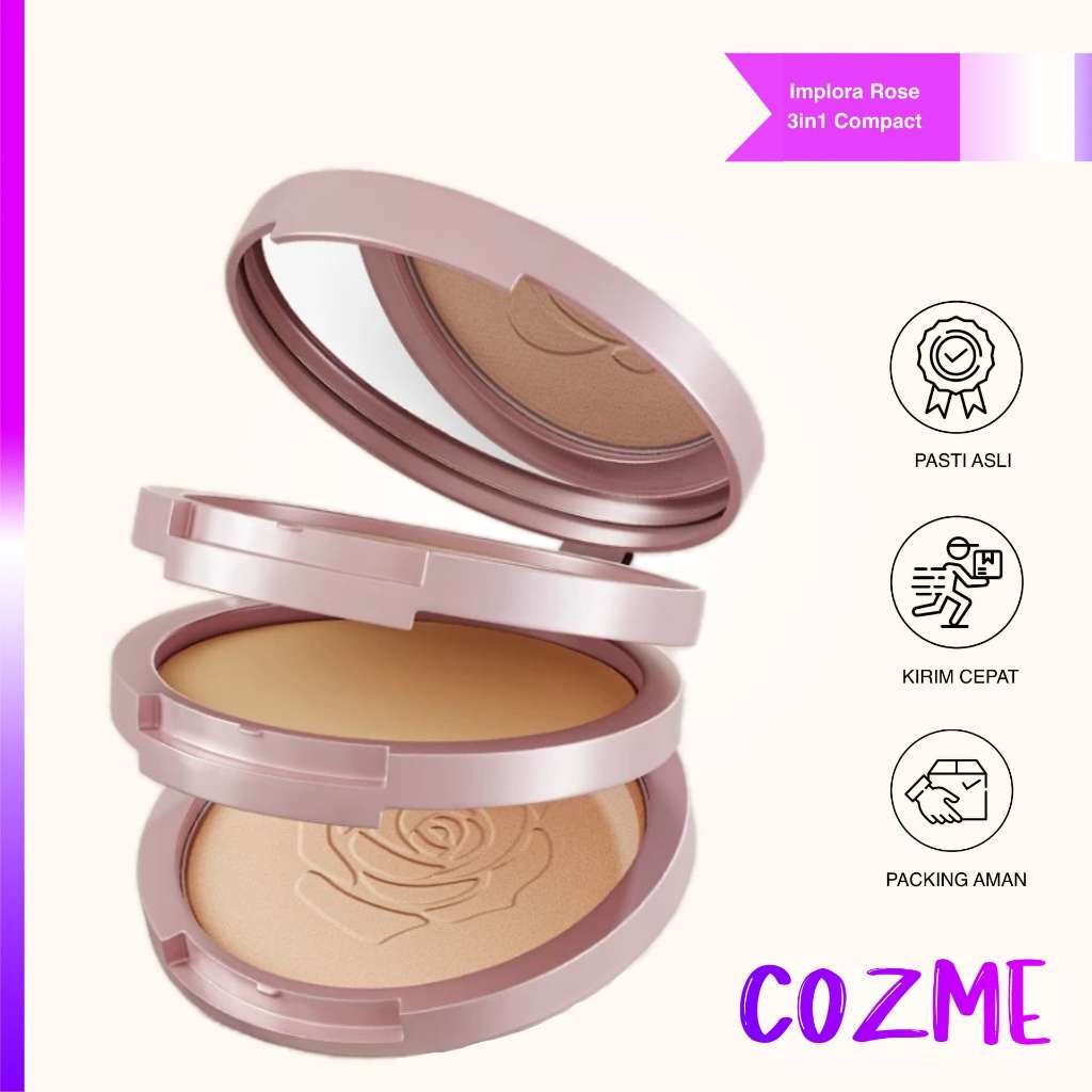 IMPLORA Rose 3in1 Compact Powder Foundation