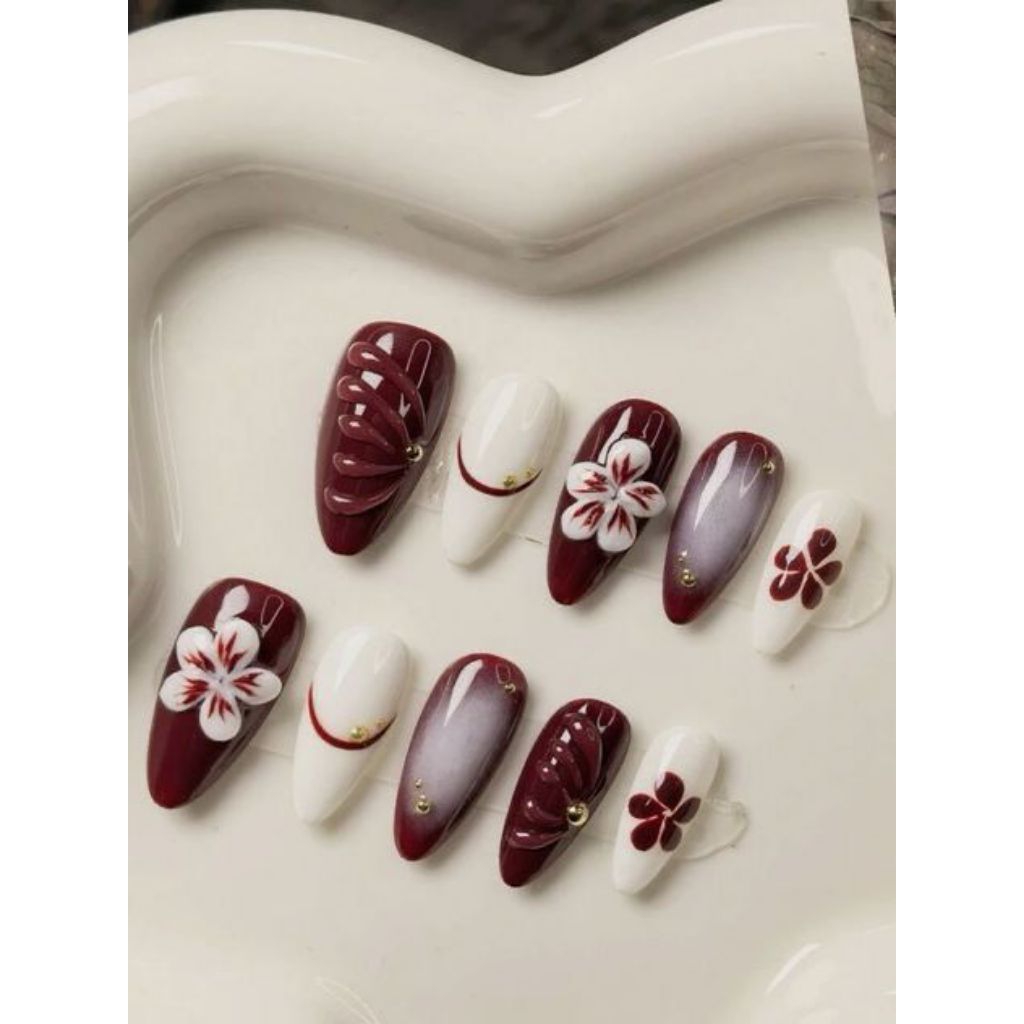 PRESS ON NAILS 3DFLOWER 03