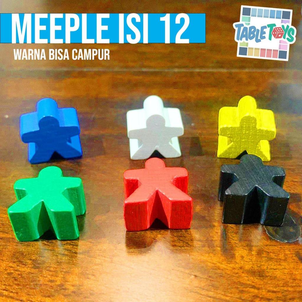 Meeple Game Bits Wooden Accessories - Big Pack