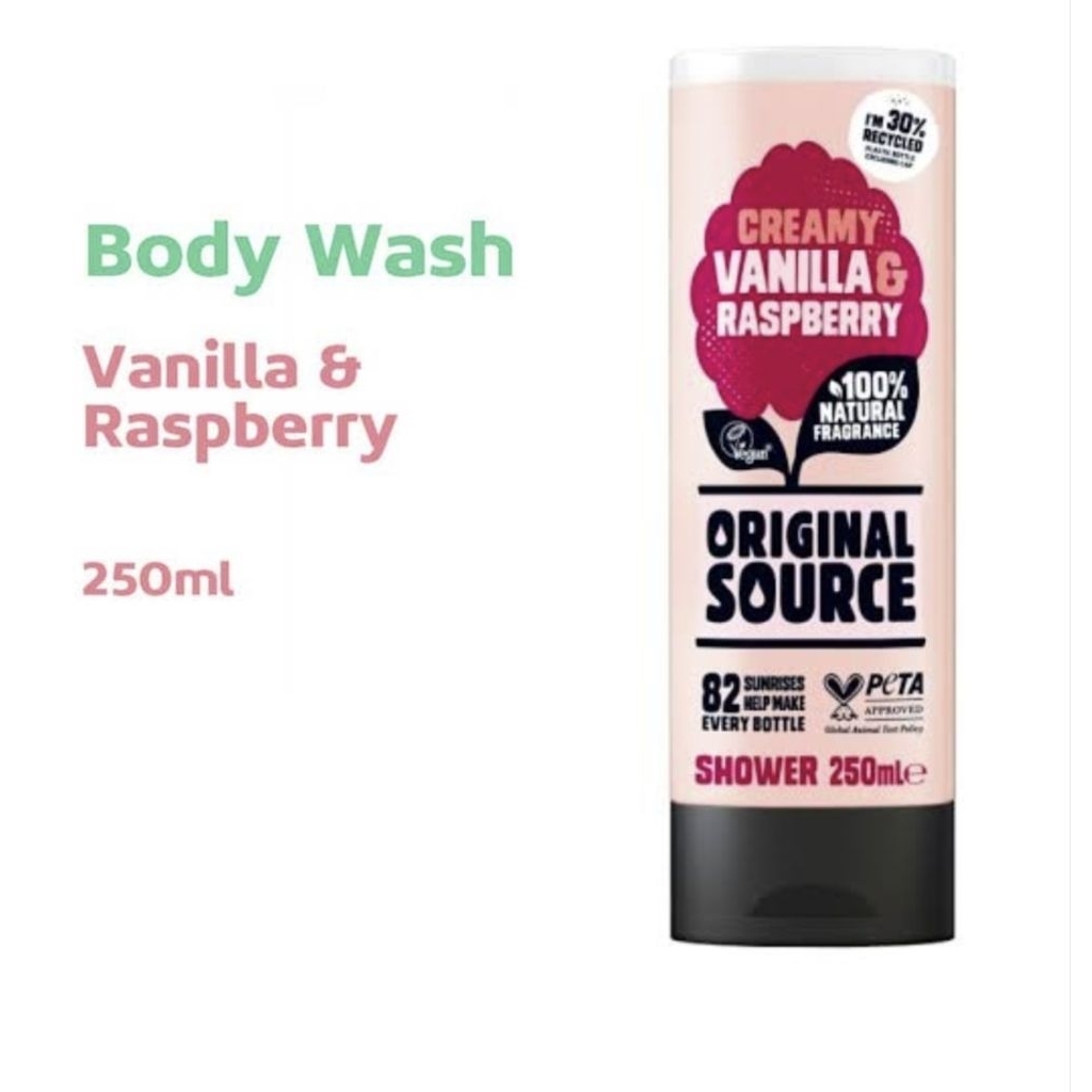 Body Wash Original Source Vanilla & Raspberry 250ml - Sabun Mandi Original Source