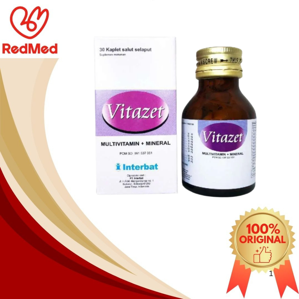 VITAZET SUPLEMEN BOTOL 30 KAPLET