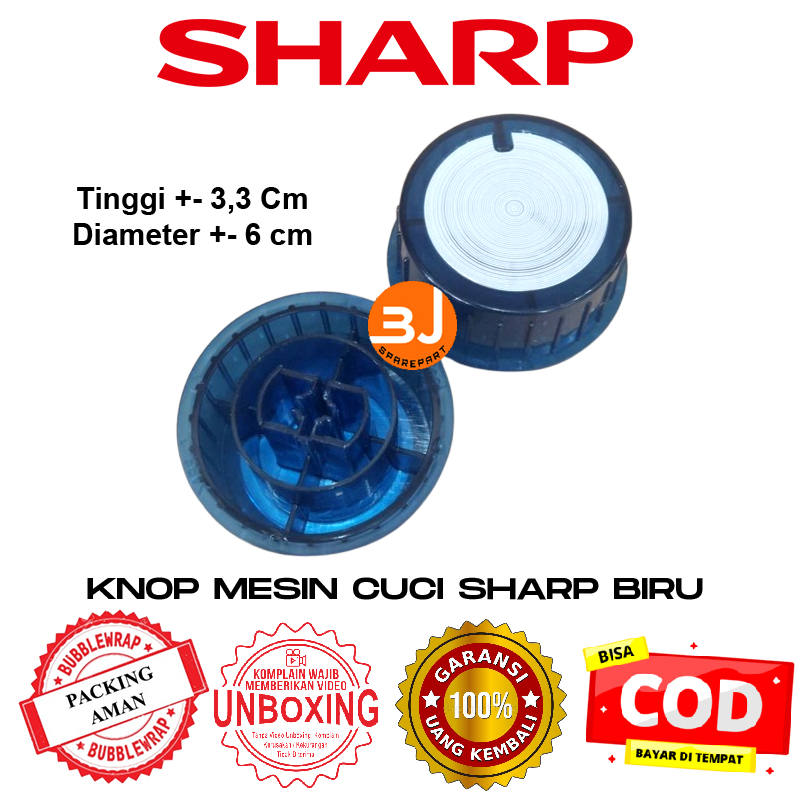 Knop Mesin Cuci Sharp Original BIRU