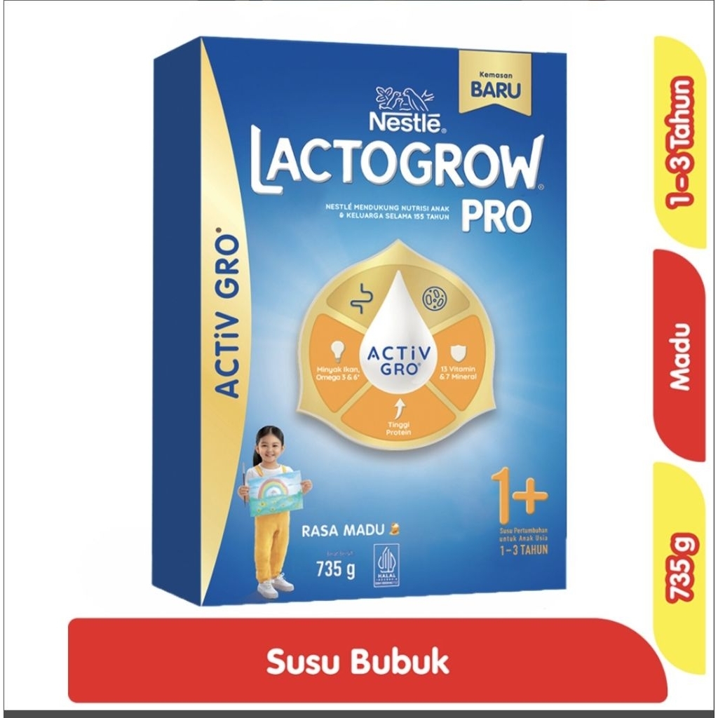 Lactogrow Pro 1+ Rasa Madu 735g