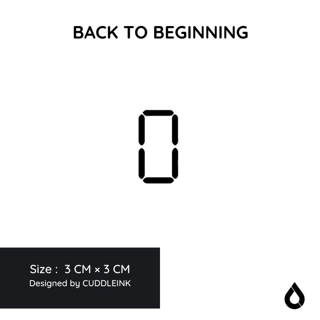 "Back to Beginning" CUDDLEINK Matte Ink Temporary Tattoo