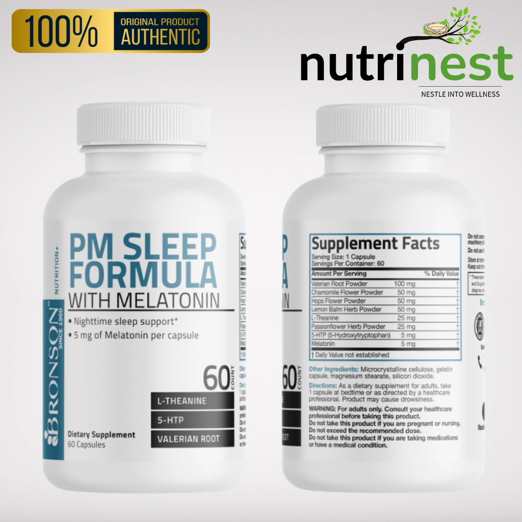 Original PM Sleep Formula with Melatonin Bronson