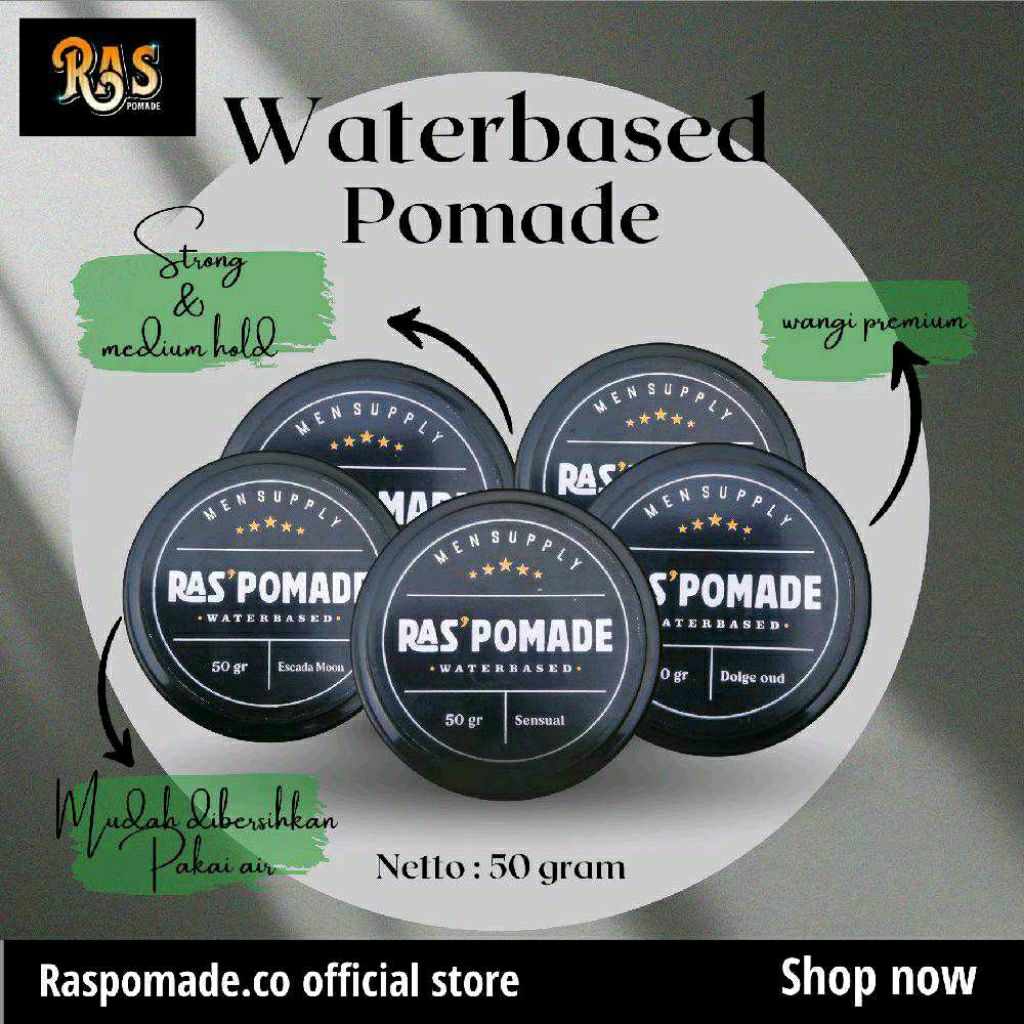 Pomade waterbased 50 gram raspomade