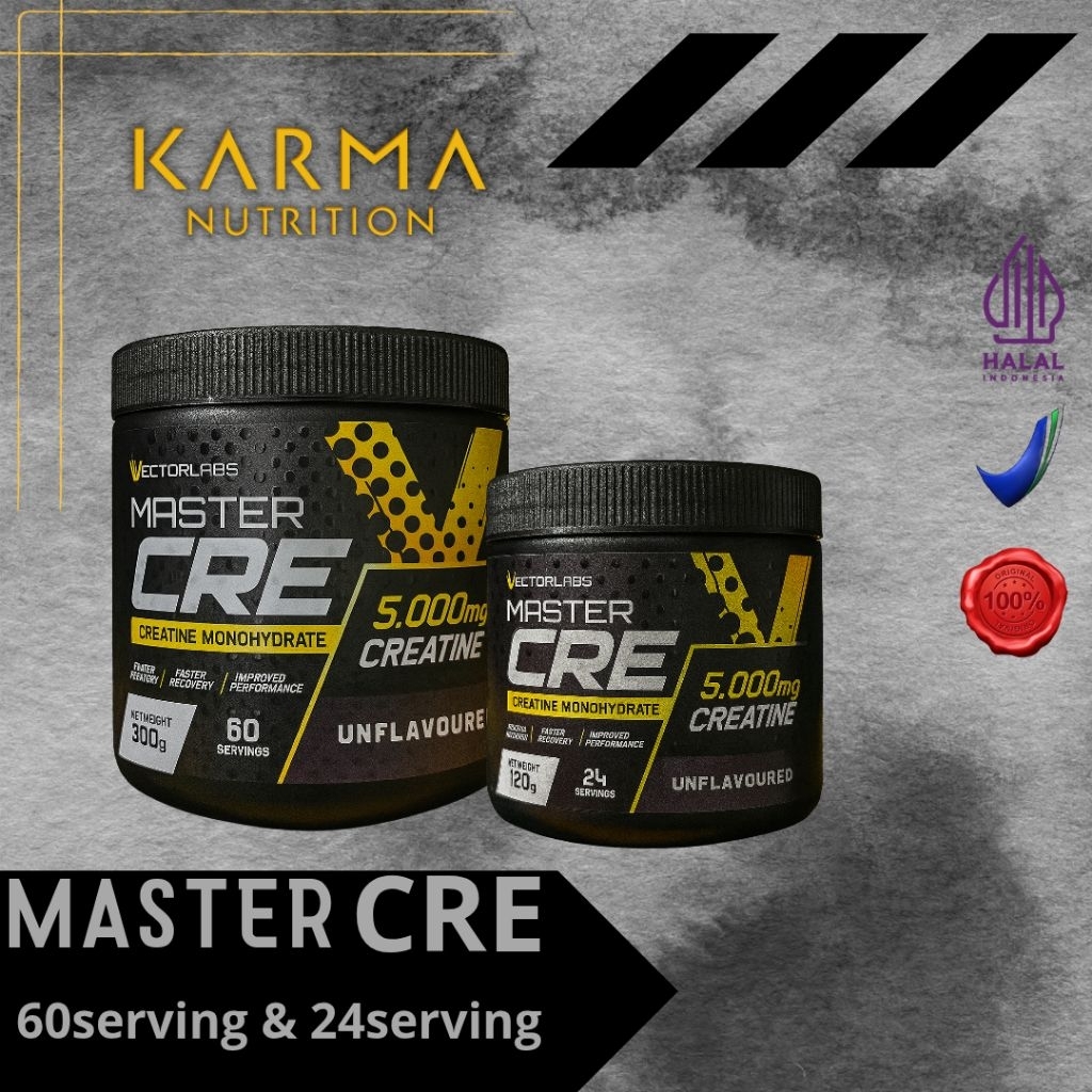 VECTORLABS MASTER CRE 300 GR/CREATINE MONOHYDRATE/HALAL/BPOM/padel