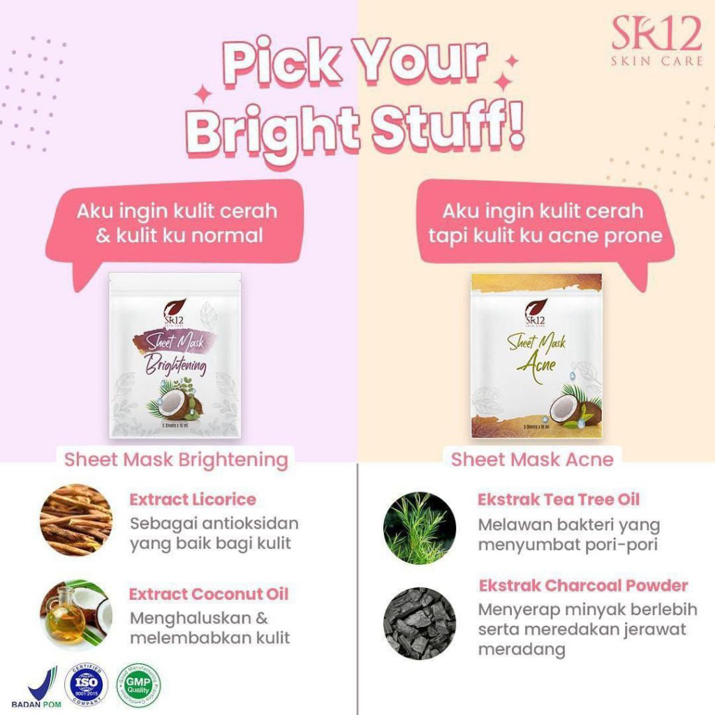 Sheet mask Brightening / acnes