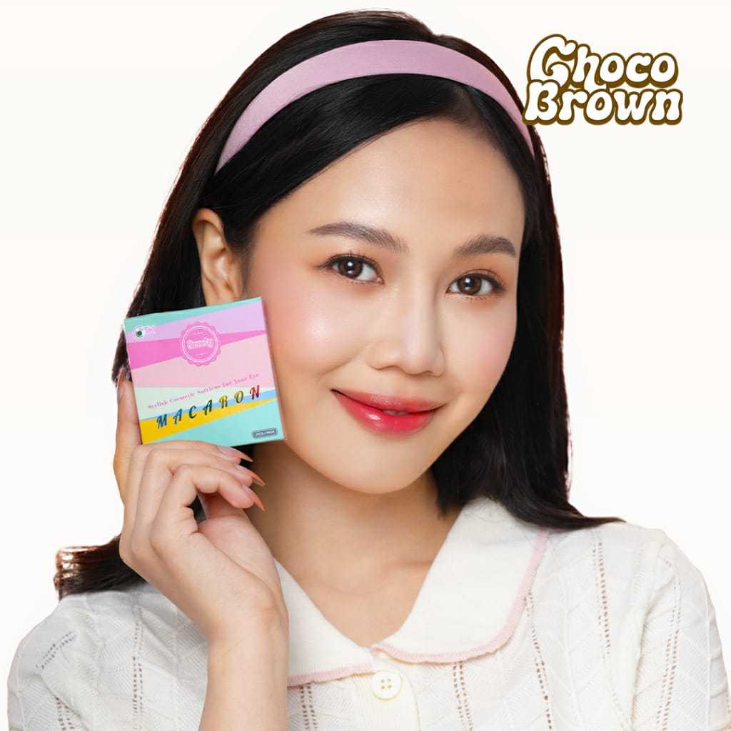 SOFTLENS MACARON CHOCO BROWN by CTK (-0.50 S/D -6.00) DM 14.5MM