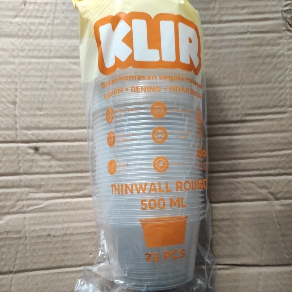 25 pcs thinwall round 500ml