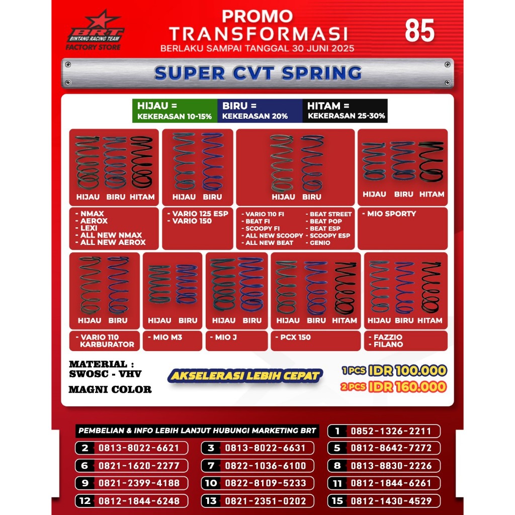 PER CVT SUPER CVT SPRING BRT