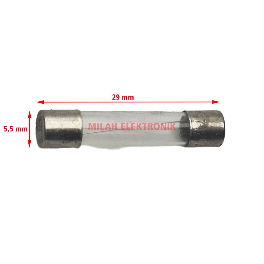 Sikring 6A 250V per 10pcs