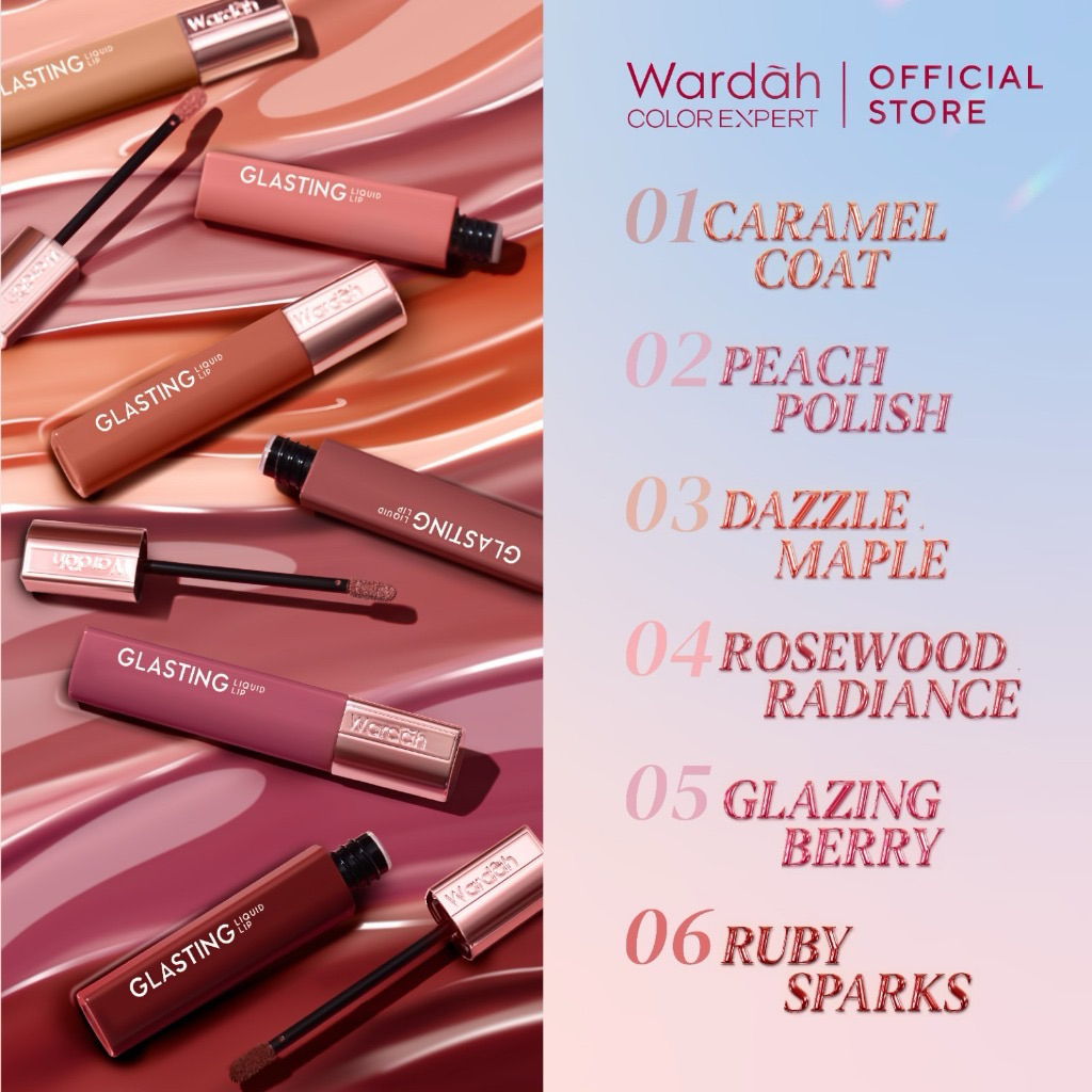 WARDAH !! Lip Liquid Glasting transferproof, ringan