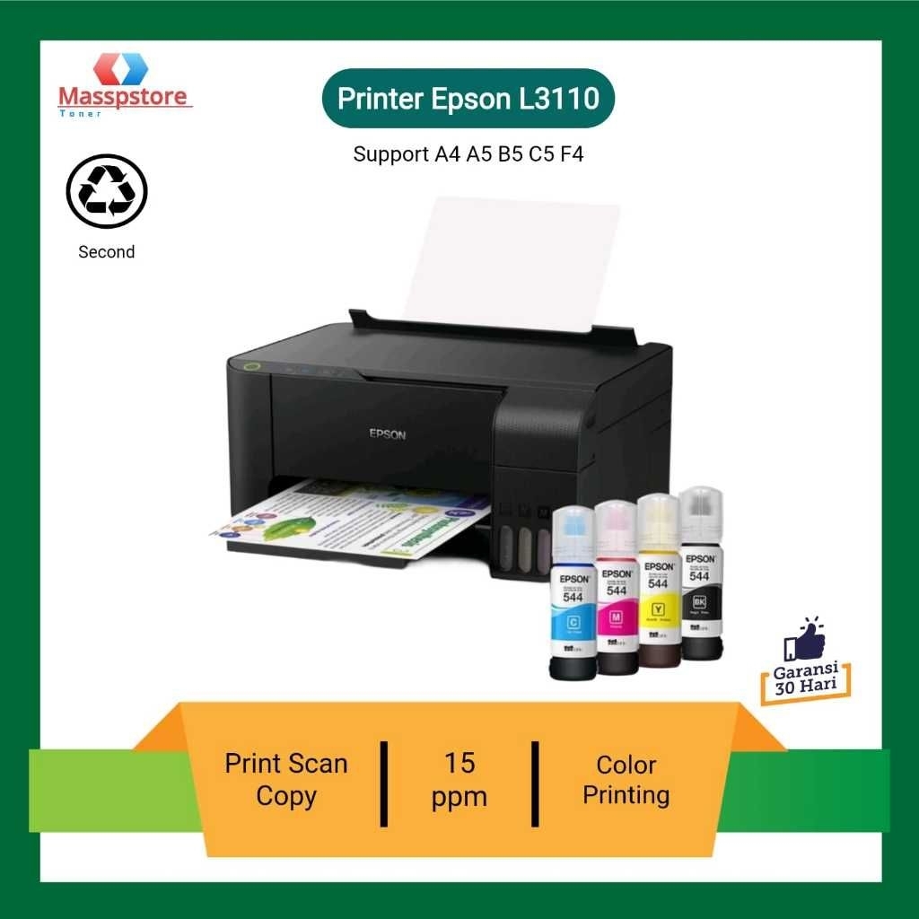 Epson L3110 second siap pakai print scan copy