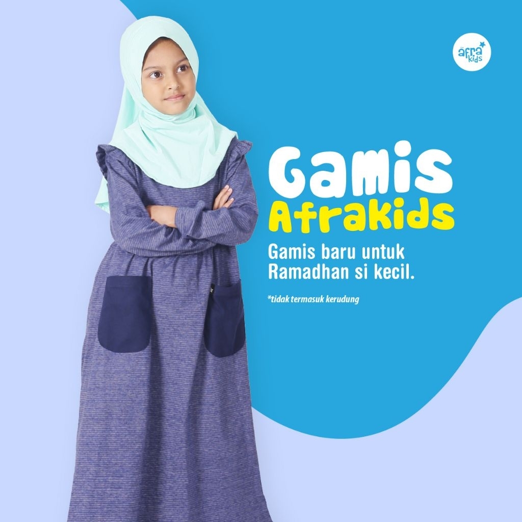 Gamis Anak Model Saku Afrakids