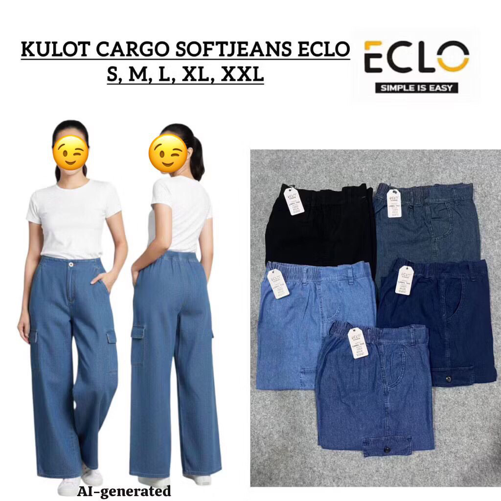 KULOT CARGO SOFTJEANS ECLO