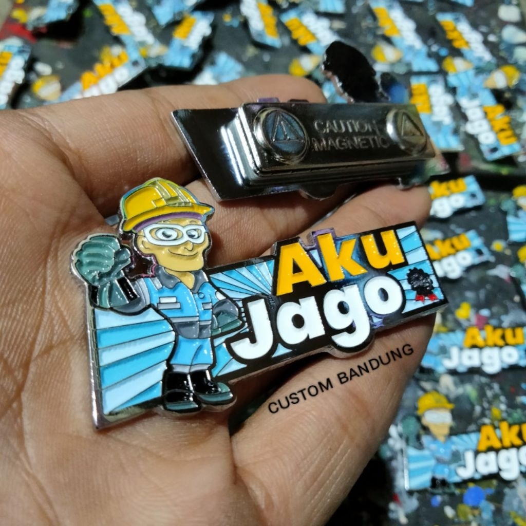 enamel magnet plathing silver