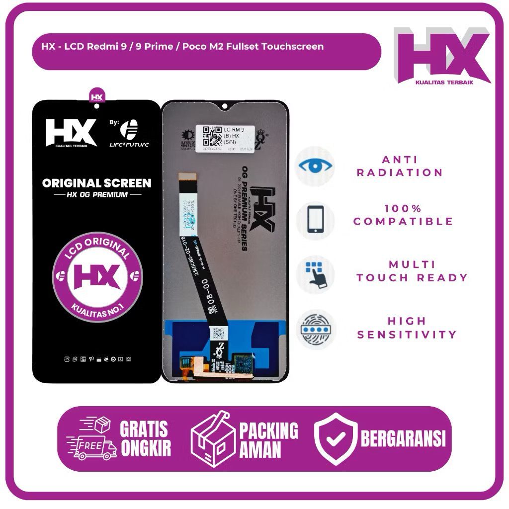 HX - LCD Redmi 9 / 9 Prime / Poco M2 Fullset Touchscreen