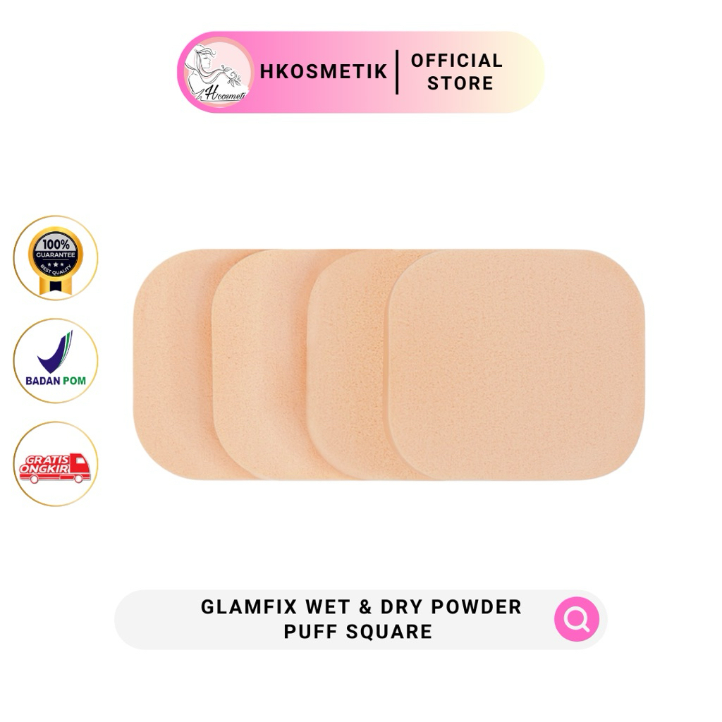 Glamfix Basic Compact Sponge Square 4pcs/BAG