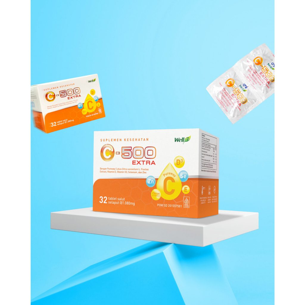 WELL3 C-500 EXTRA (Strip 32 & 40 tablet)