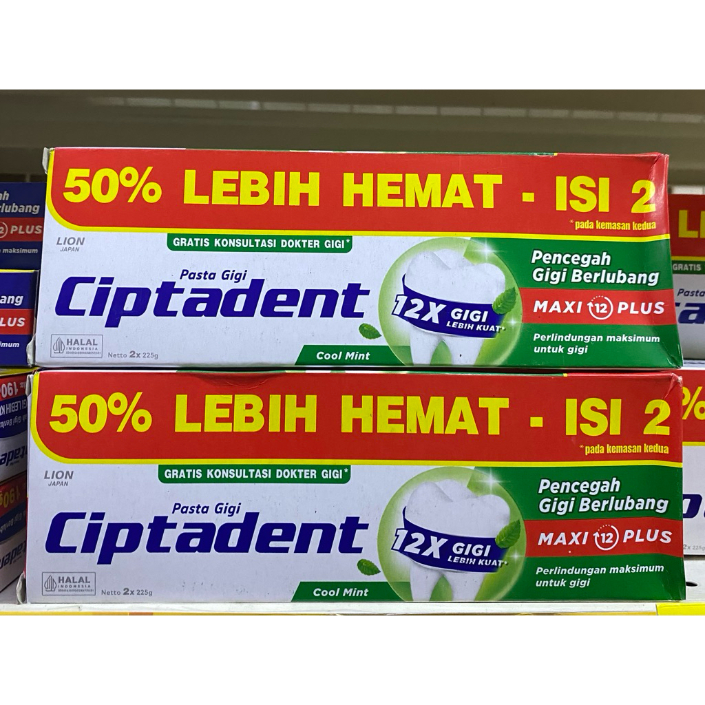 Ciptadent Cool Mint Valuepack 2 x 225gr / Isi 2pcs