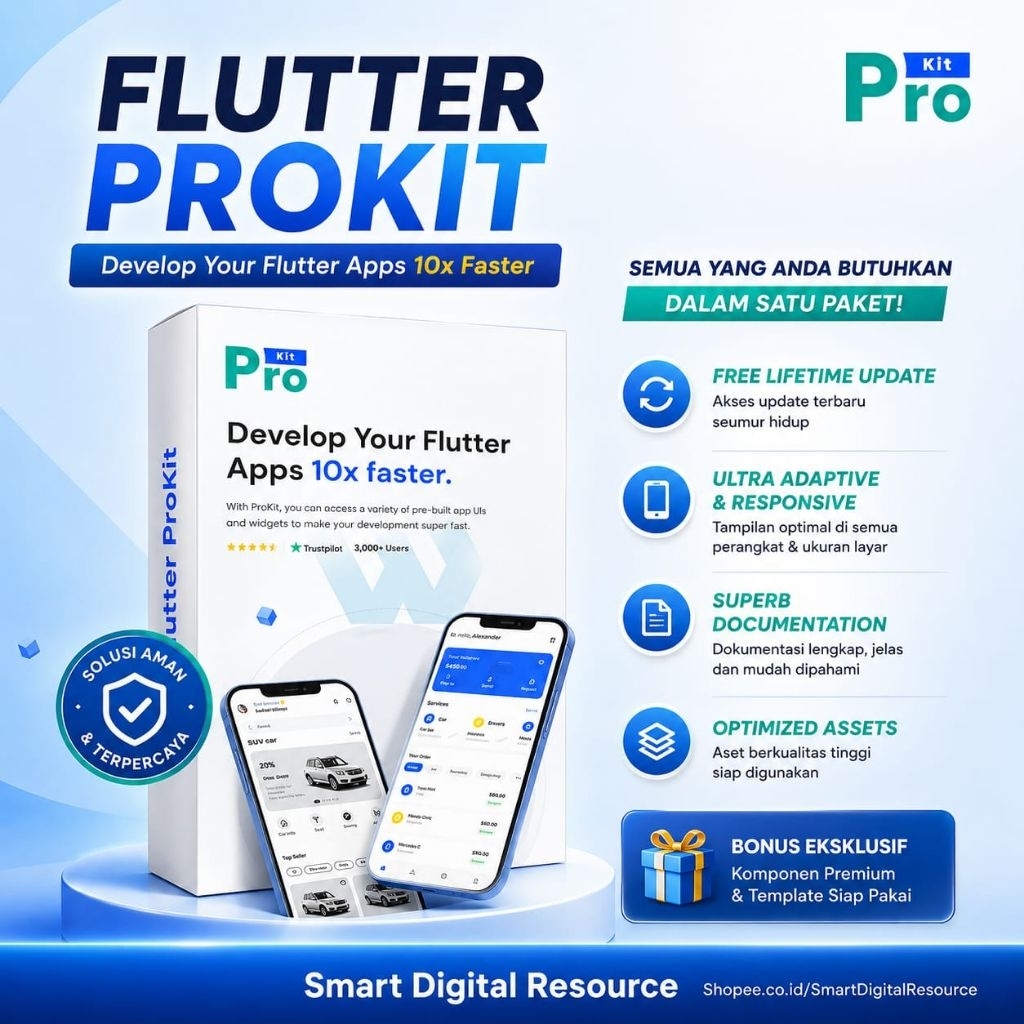 ProKit Flutter Kit Mobile Template - Best Selling Flutter UI Kit Original