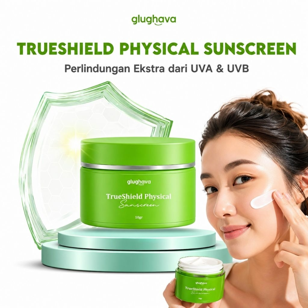 GLUGHAVA - Premium Trushield Physical Sunscreen 10gr