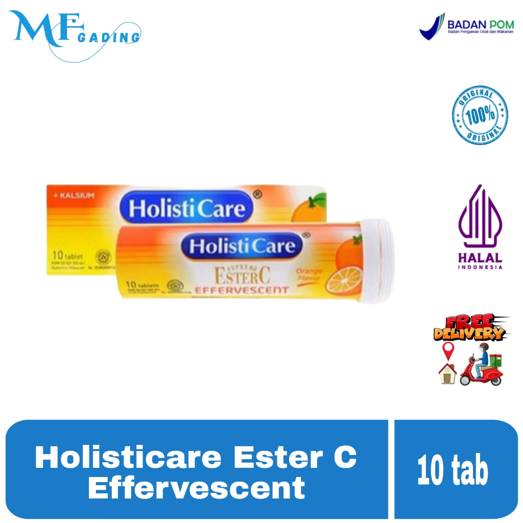 Holisticare Ester C Effervescent 10 Tablet - Suplemen Vitamin C