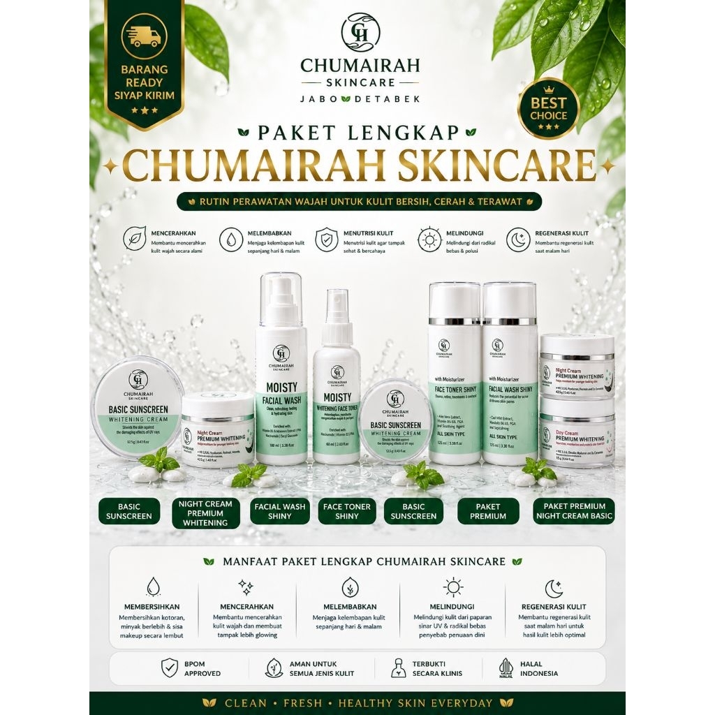 Chumairah Skincare Paket Ecer Basic & Premium
