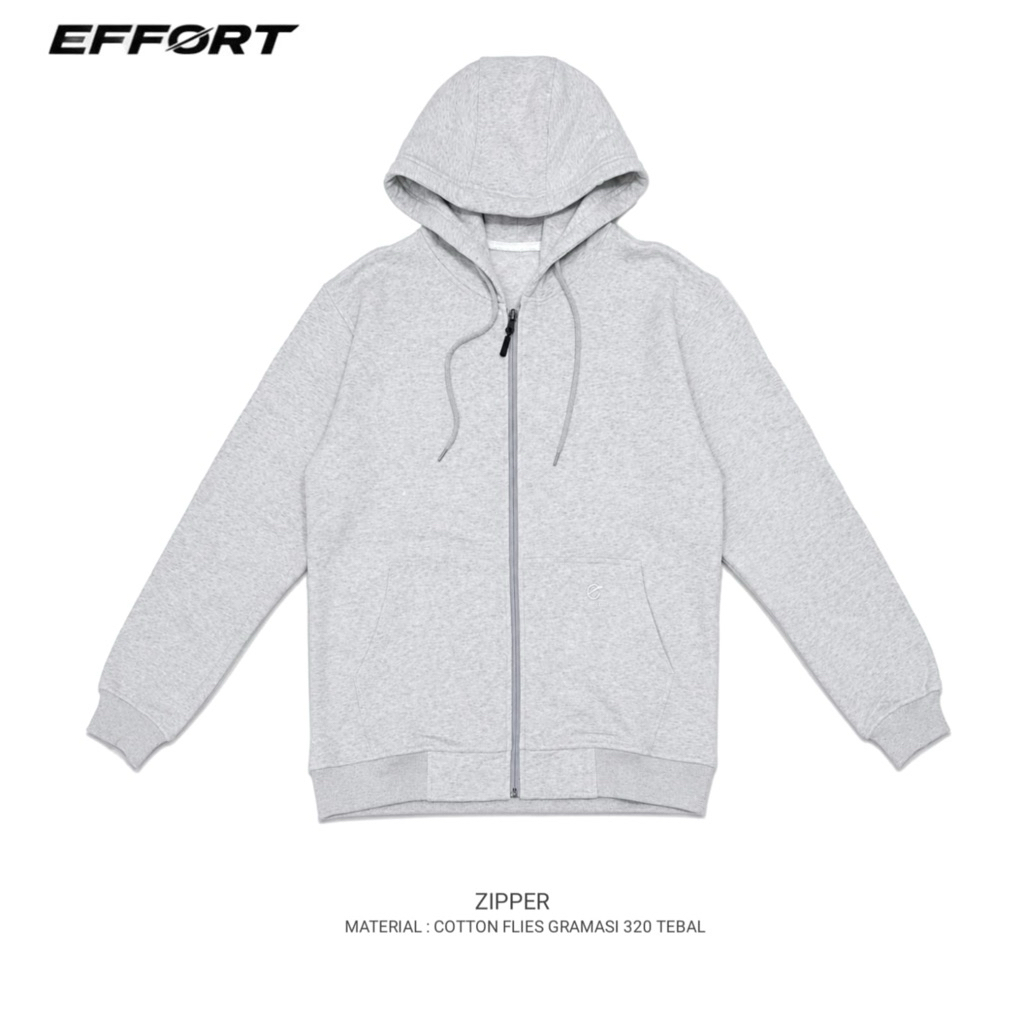 Jaket zipper polos cotton