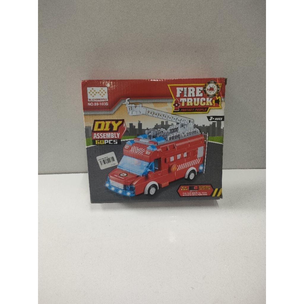 mainan anak bloks fire truck