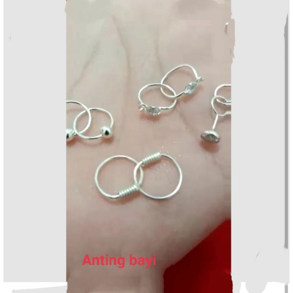 anting bayi perak
