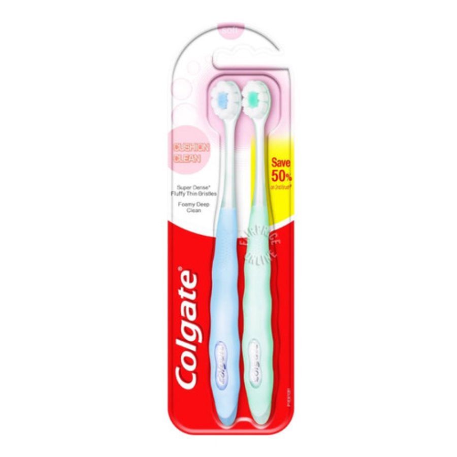 Colgate Cushion Clean Soft Toothbrush 2pcs