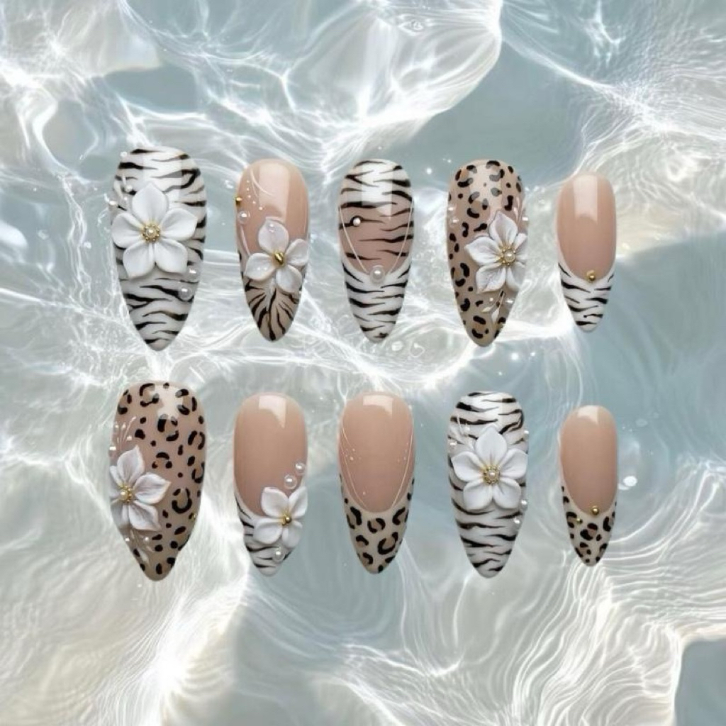 white flowers leopard by putreiii