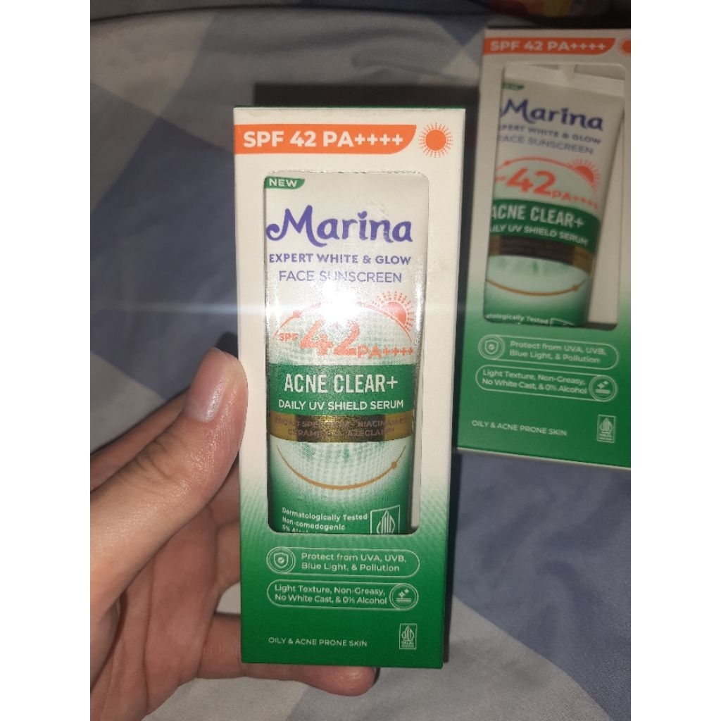 Marina face sunscreen acne