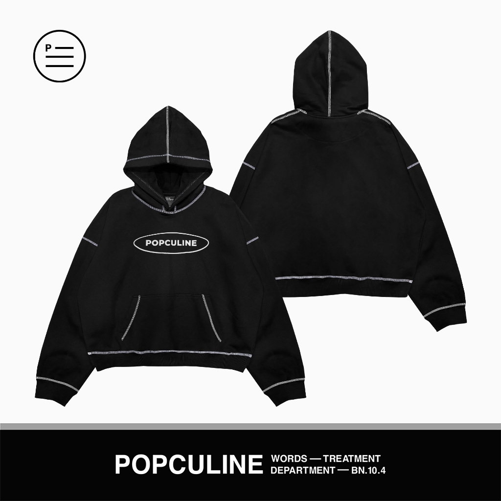 Popculine - Jaket Boxy Hoodie Basic
