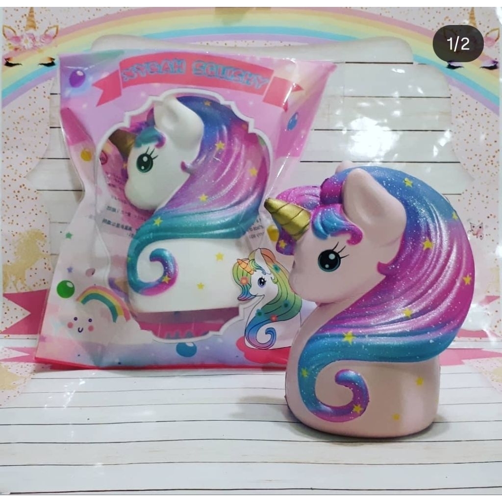 Squishy unicorn Head Ready PINK