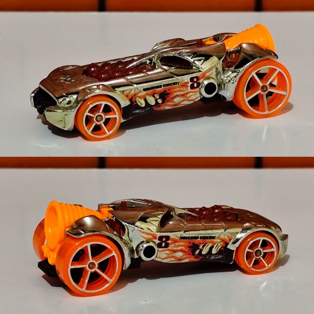 Hotwheels Rocket Fire Chrome Fantasy Loose Mulus